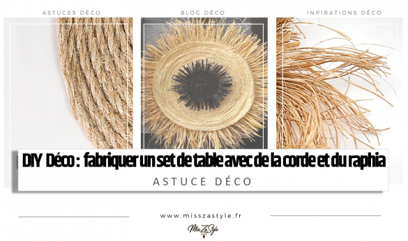 DIY Déco : fabriquer un set de table avec de la corde et du raphia